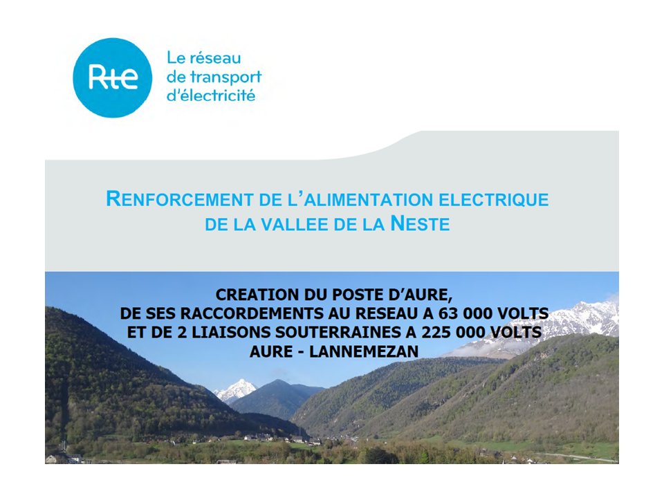 Travaux RTE sur la RD929 pour le renforcement du réseau électrique de la vallée de la Neste